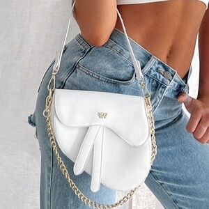 NWT Elegant White Shoulder Bag